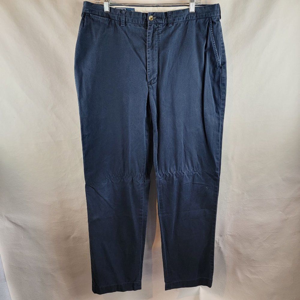 Polo Ralph Lauren Pants Mens 36x34 Blue Chino Khaki Prospect Normcore Vintage